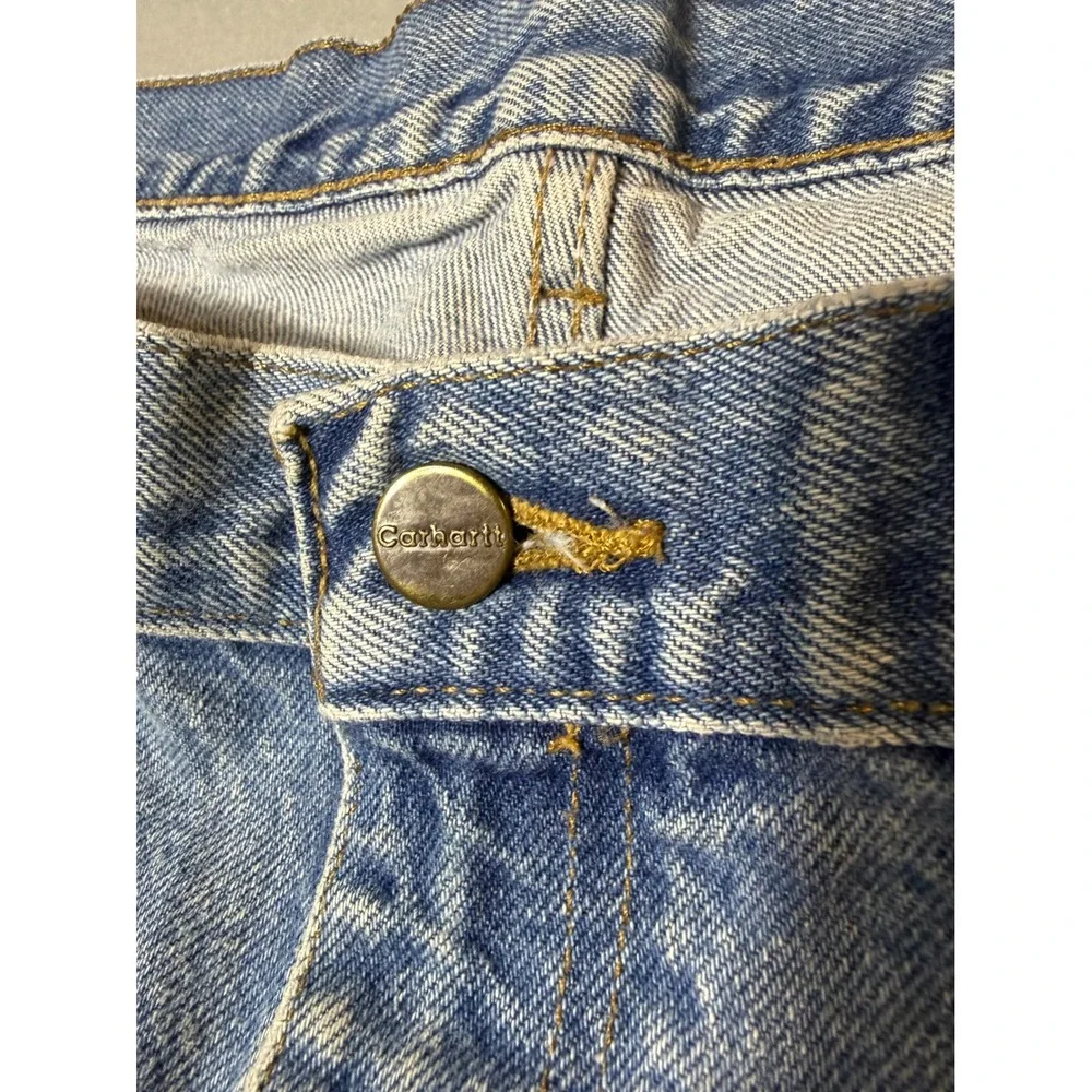 Carhartt Relaxed Fit Tapered Leg Mens Jeans 42x32 Blue Good Denim B17 DST